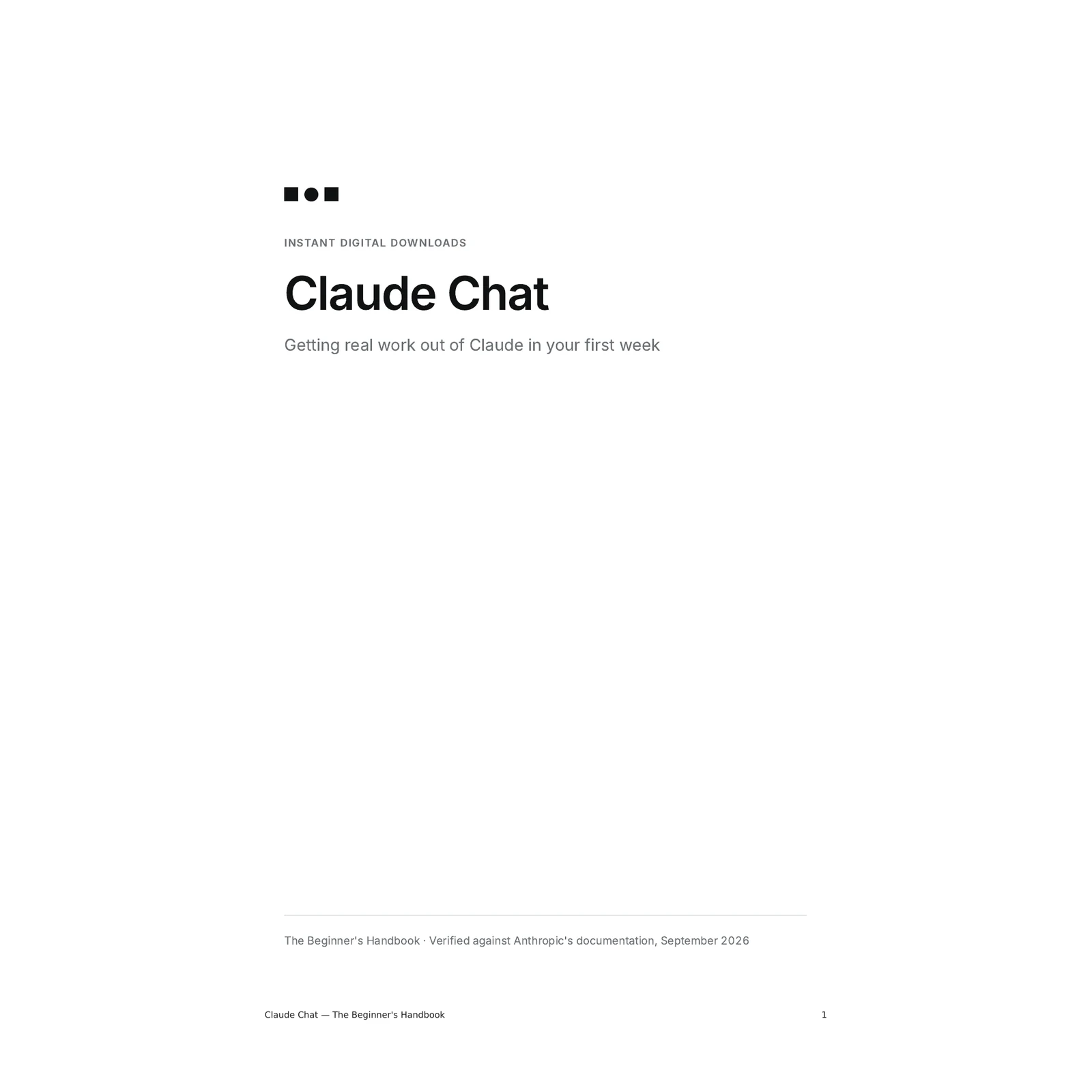 Claude Chat — The Beginner's Handbook