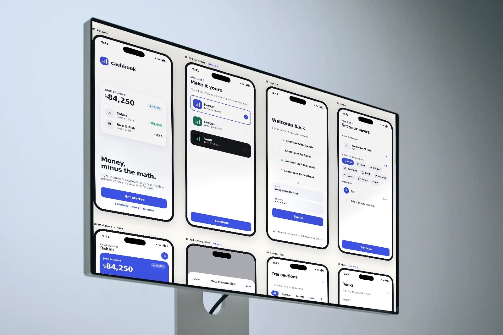 Designing 25 screens for a money app